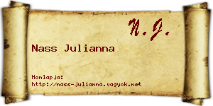 Nass Julianna névjegykártya